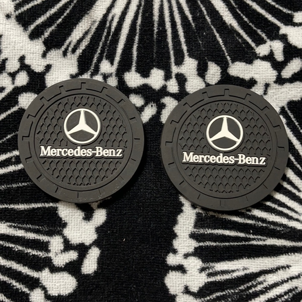 New set/2 Mercedes Benz rubber car coasters